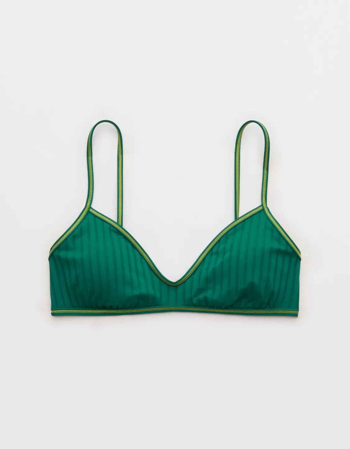 Aerie Skinny Strap Voop Ribbed Bikini Top | Aerie