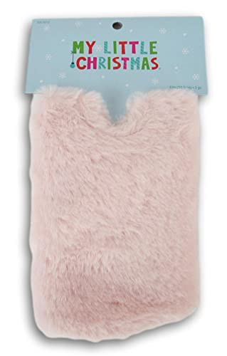 My Little Christmas Plush Pink Faux Fur Miniature Christmas Tree Skirt - 12 x 12 Inches | Amazon (US)