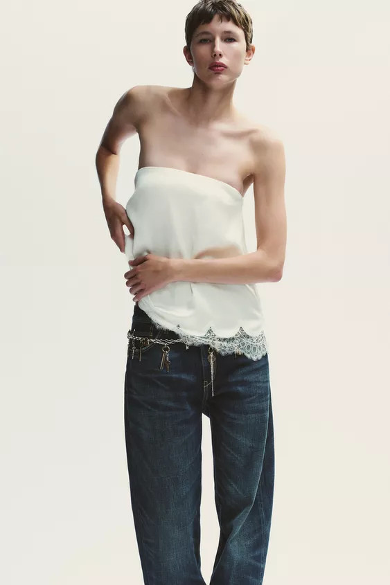 CONTRASTING METAL KEY BELT | Zara UK