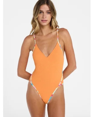 No Boundaries Kona Crush Binded One-Piece Swimsuit, Women's XXS-XXL - Walmart.com | Walmart (US)