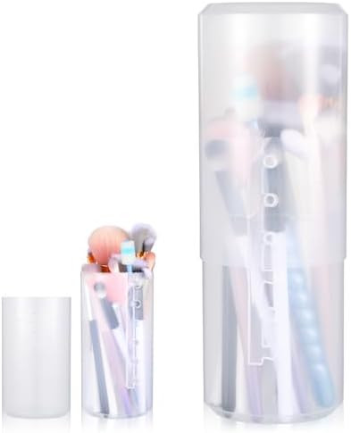 Retractable Makeup Brush Holders Plastic Clear Portable Cosmetic Organizer Travel Makeup Accessor... | Amazon (US)