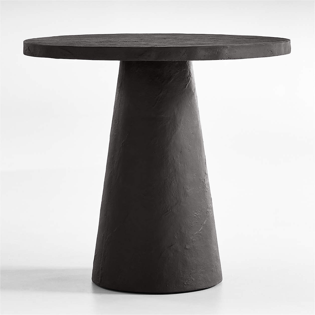 Willy 32" Charcoal Brown Pedestal Bistro Table by Leanne Ford + Reviews | Crate & Barrel | Crate & Barrel