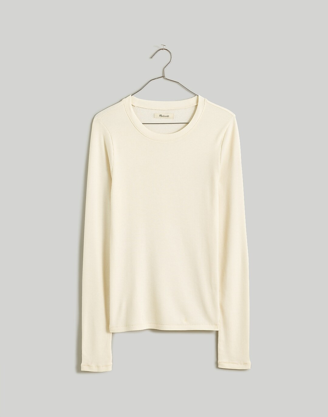 Brightside Finerib Crewneck Long-Sleeve Tee | Madewell