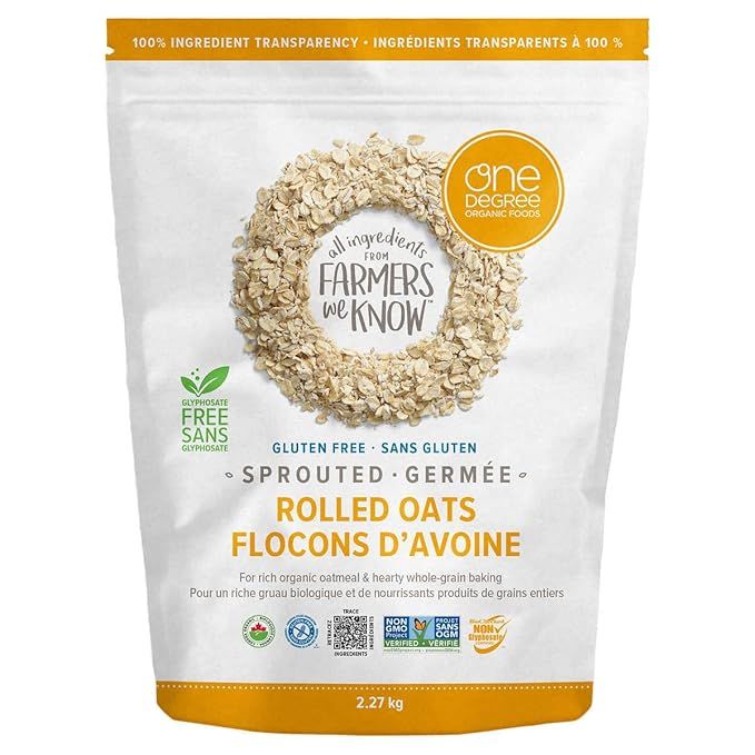 One Degree Organic Foods, Gluten Free Sprouted Rolled Oats, 2.27kg/5 lbs. {Imported from Canada},... | Amazon (US)