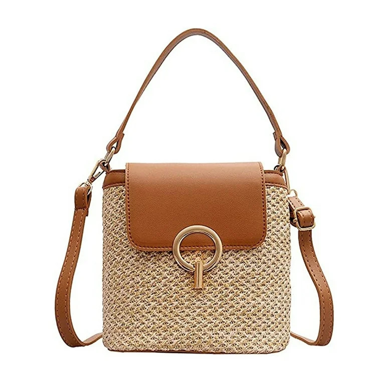 Casual Straw Women Shoulder Crossbody Bags 2023 New Handbag Purses Summer Beach Messenger Travel ... | Walmart (US)