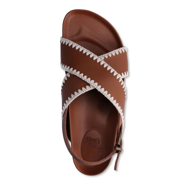 Time and Tru Women's X-Band Footbed Sandals | Walmart (US)