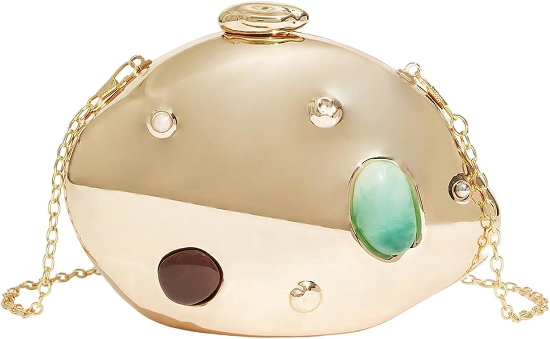 QWINEE Women's Shell Clutch Purse Seashell Cocktail Wedding Purse Evening Handbag Crossbody Bags ... | Amazon (US)