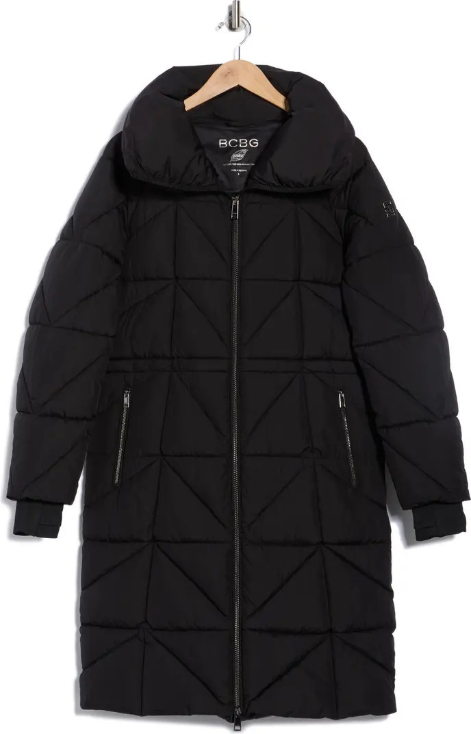BCBGeneration Longline Water Resistant Puffer Jacket | Nordstromrack | Nordstrom Rack