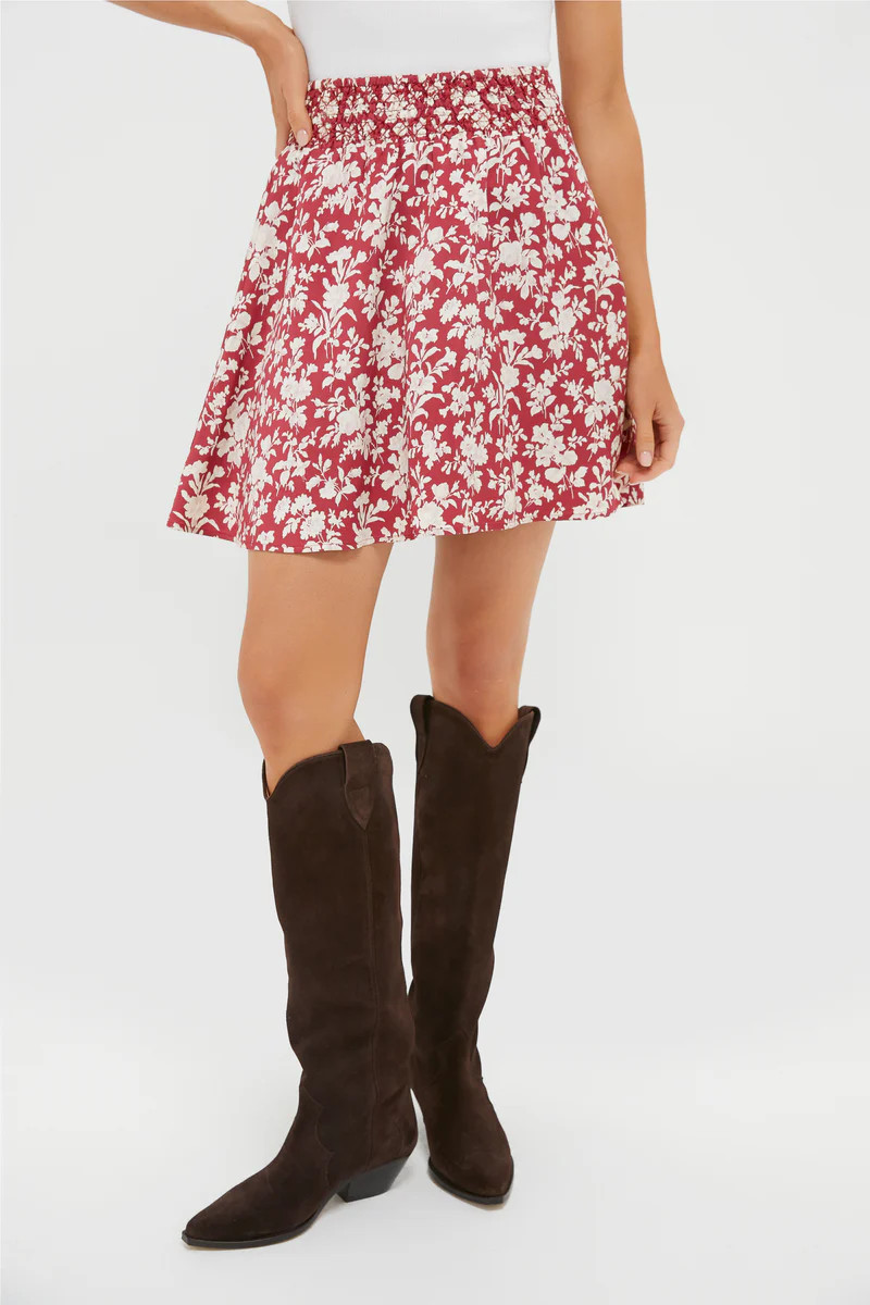 Pomegranate Bloom Smocked Jonah Skirt | Tuckernuck (US)