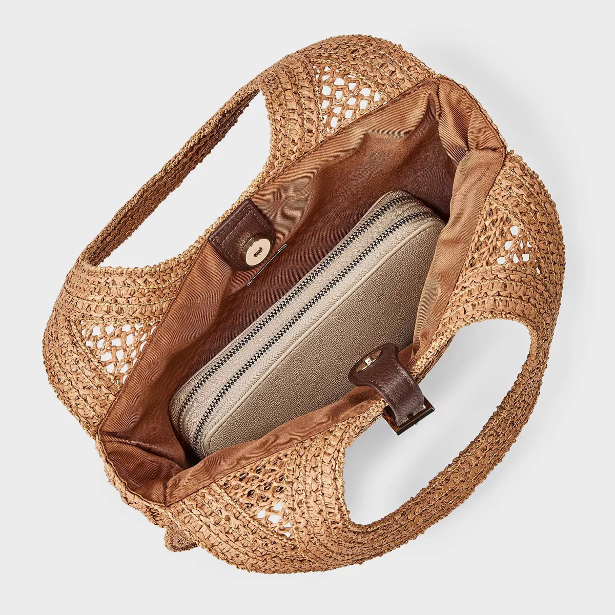 Straw Oval Shoulder Bag - A New Day™ Tan | Target