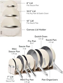 Caraway Deluxe Non-stick Ceramic Cookware Set (16 Piece) Pots, Frying Pans, Lids and Kitchen Stor... | Amazon (US)