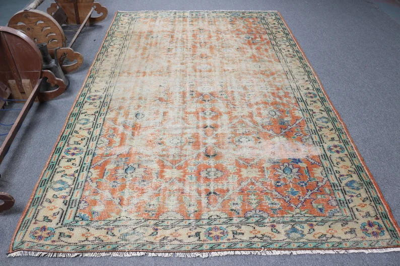 5.9x9 Ft Large Rugs,vintage Rug,turkish Rug,anatolian Rugs, Rugs for Living Room, Red Antique Rug... | Etsy (US)