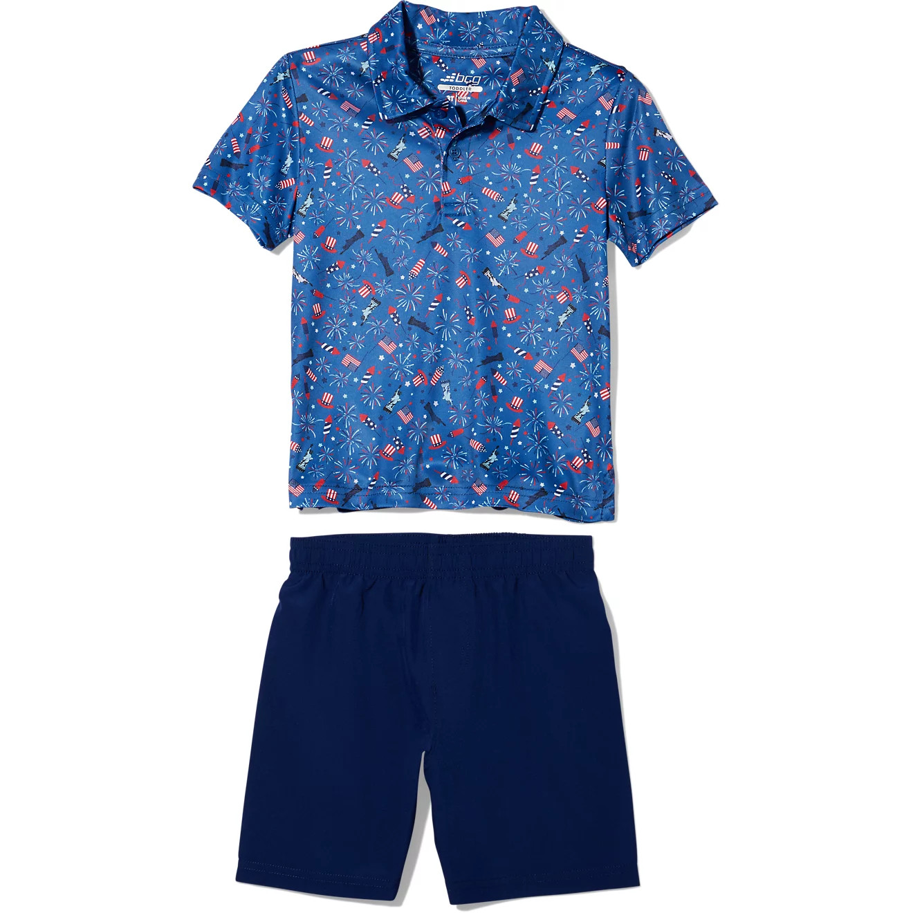 BCG Toddler Boys' Golf Patriotic Print Polo Shirt Set | Academy Sports + Outdoors