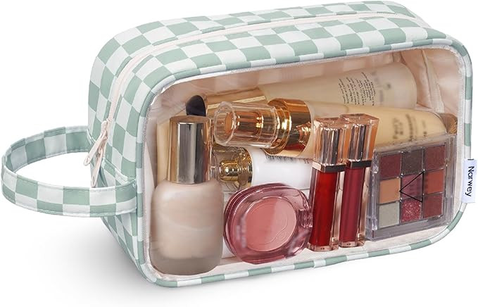 Narwey Clear Travel Toiletries Bag, Toiletry Bags for Women, Clear Makeup Wash Bag Make up Bag Tr... | Amazon (UK)