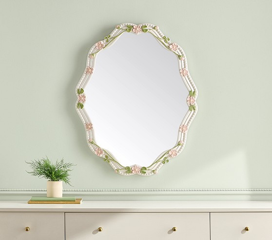 Riley Sheehey Sculpted Floral Mirror (30"x 24") | Pottery Barn Kids