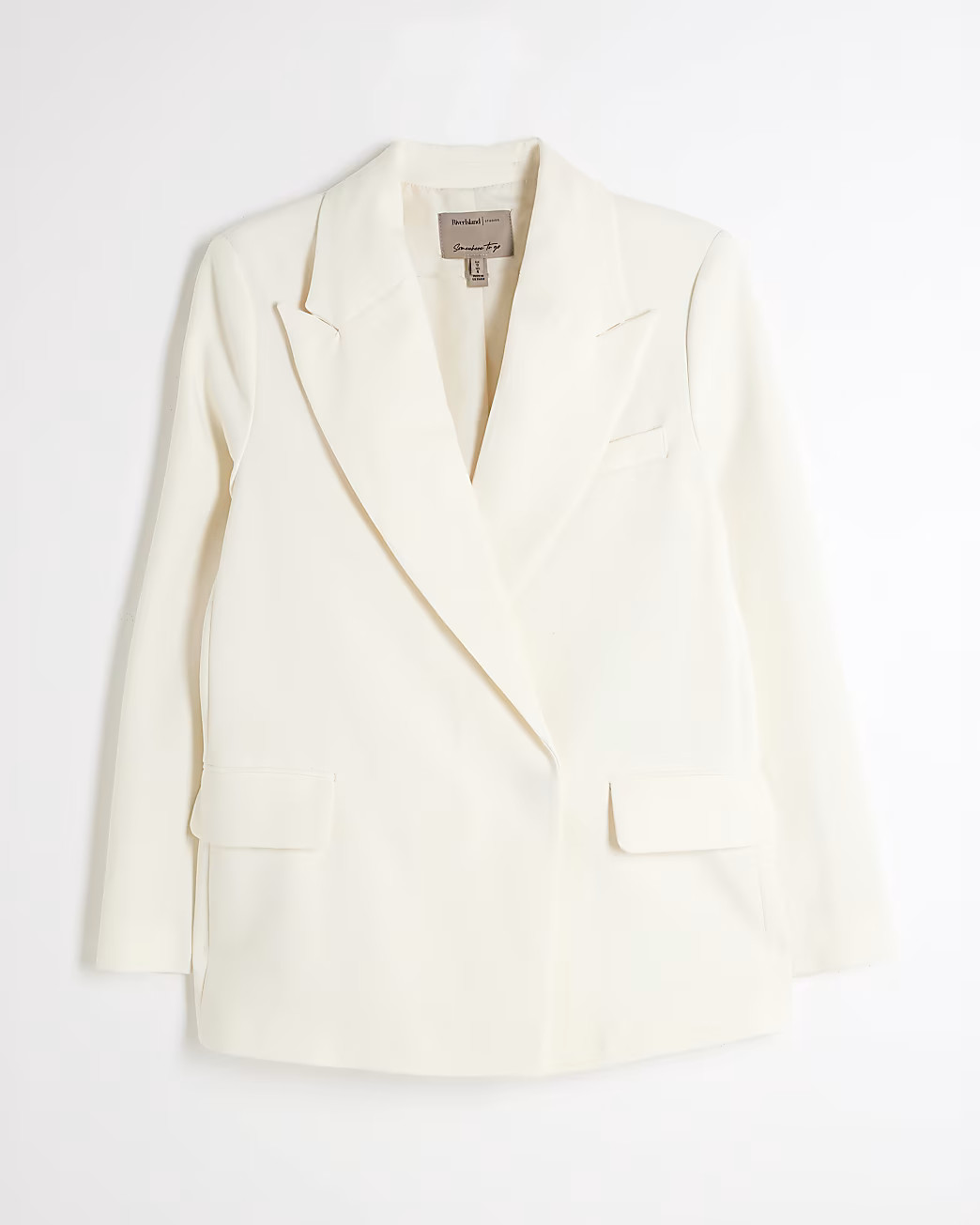 Cream Oversized Blazer | River Island UK & IE