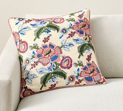 Maddie Floral Embroidered Pillow | Pottery Barn (US)