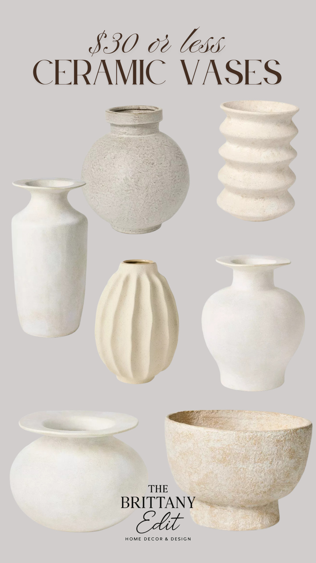 Stunning, neutral vases available at target!

#LTKFindsUnder50 #LTKHome #LTKSaleAlert