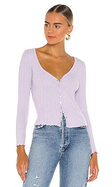 superdown Nina Button Top in Lavender from Revolve.com | Revolve Clothing (Global)