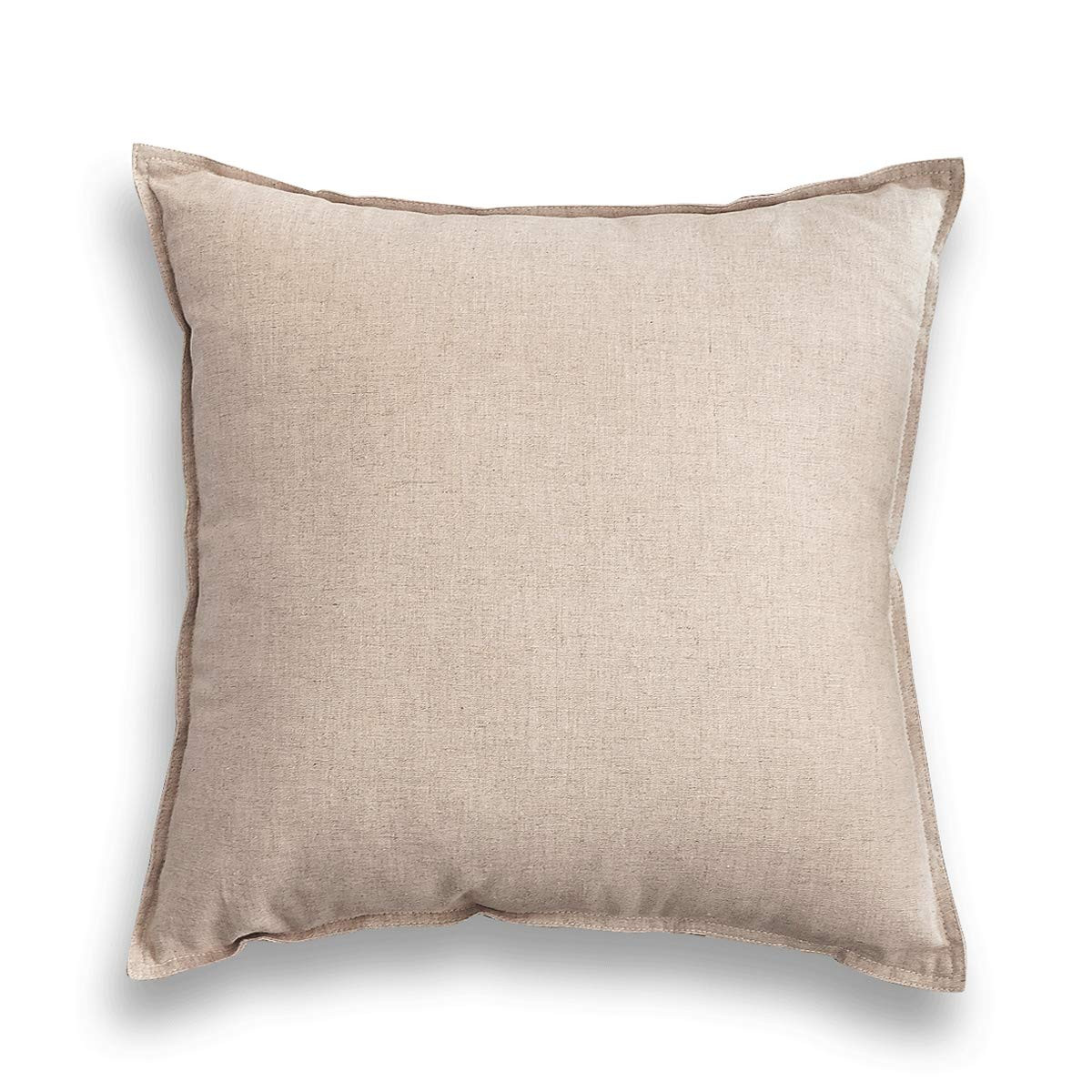 Jeanerlor Natural Cotton Linen Decoration Toss Throw Pillow Sham 18"x18" Cushion Case Yellow Pill... | Amazon (US)