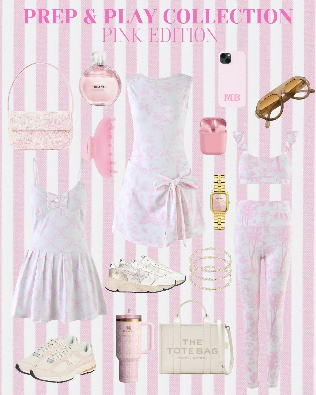 Beckham Athletic Dress - Eiffel Tower Toile Pink | cocolillys