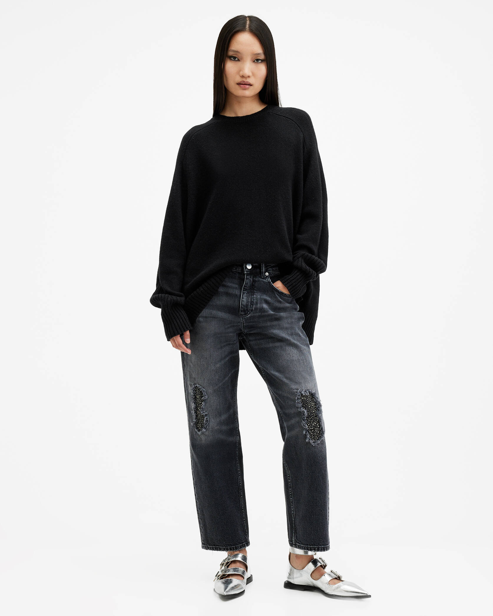 Ines Recycled Cashmere Wool Blend Jumper | AllSaints UK
