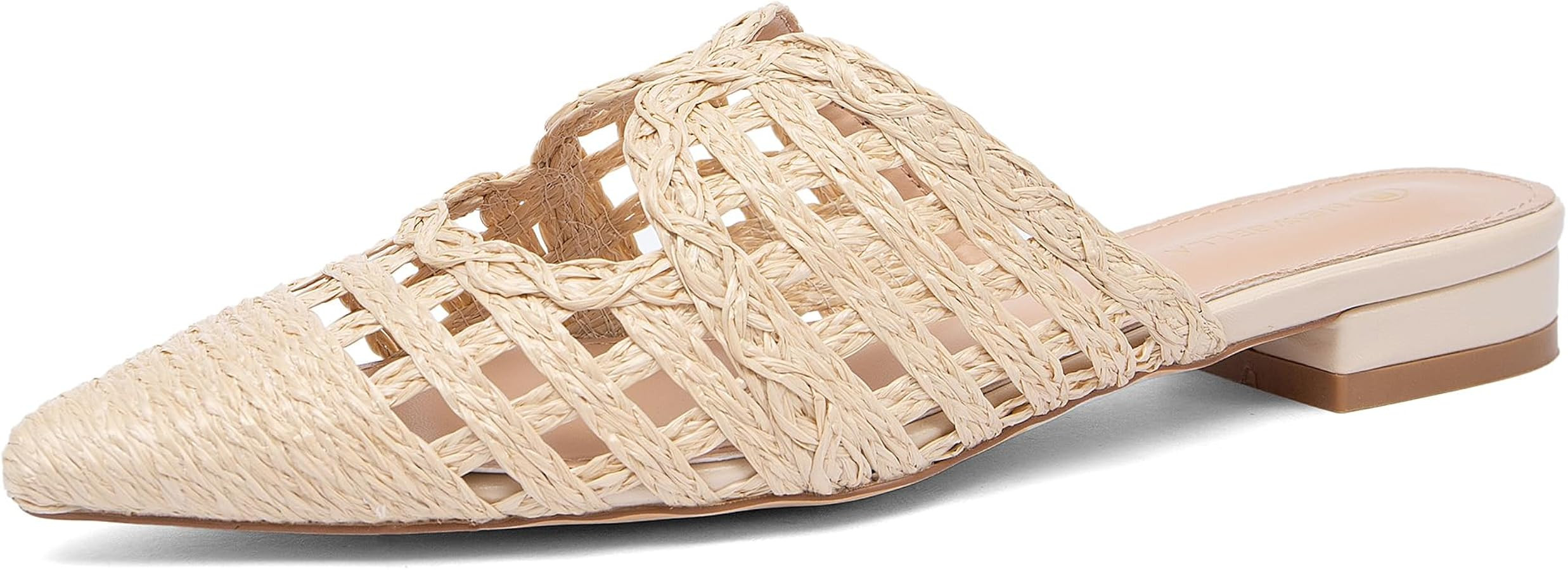 NEWBELLA Women's Low Heel Mules - Pointed Toe Slip On Commuter Shoes, Comfortable Casual Sandals ... | Amazon (US)