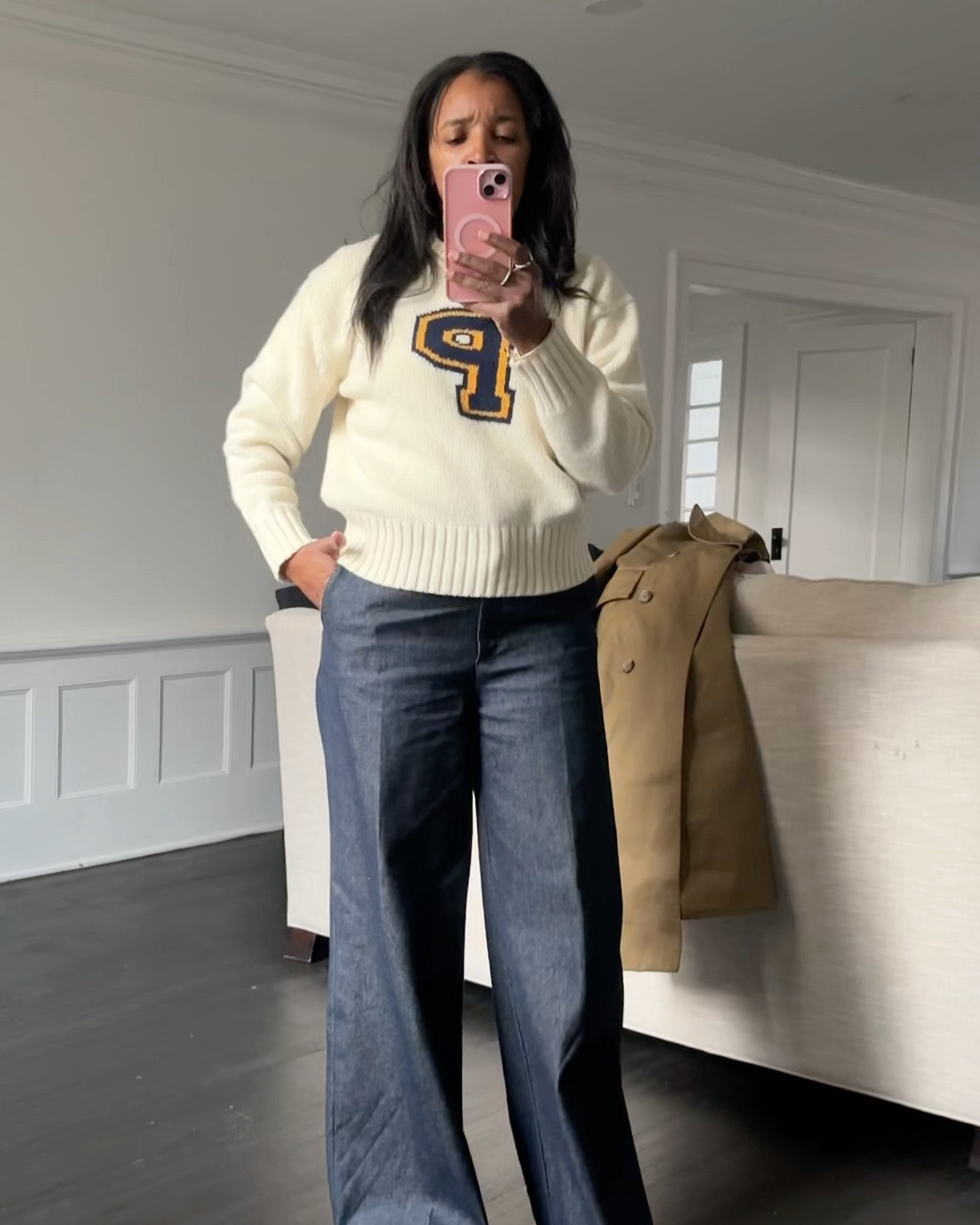 Casual Thanksgiving outfit polo sweater denim pants loafers classic trench coat #style #fashion #outfit #denim #polo #sweater #thanksgiving #

#LTKootd #LTKHoliday #LTKgrwm