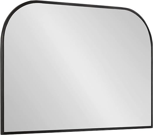 Kate and Laurel Caskill Modern Arched Wall Mirror, 36 x 24. Black, Decorative Wide Contemporary M... | Amazon (US)