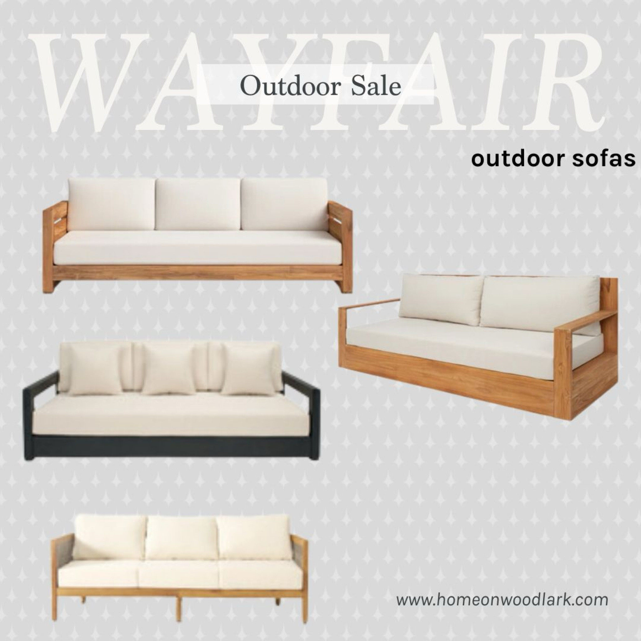 Wayfair Outdoor Sale:  outdoor sofas.  

Outdoor teak sofa.  Outdoor acacia sofa.  Outdoor furniture.  

#LTKsalealert #LTKSeasonal #LTKhome