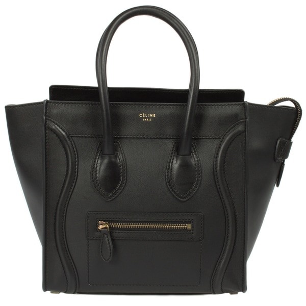Celine Micro Luggage Handbag in Black Calfskin (As Is Item) | Bed Bath & Beyond