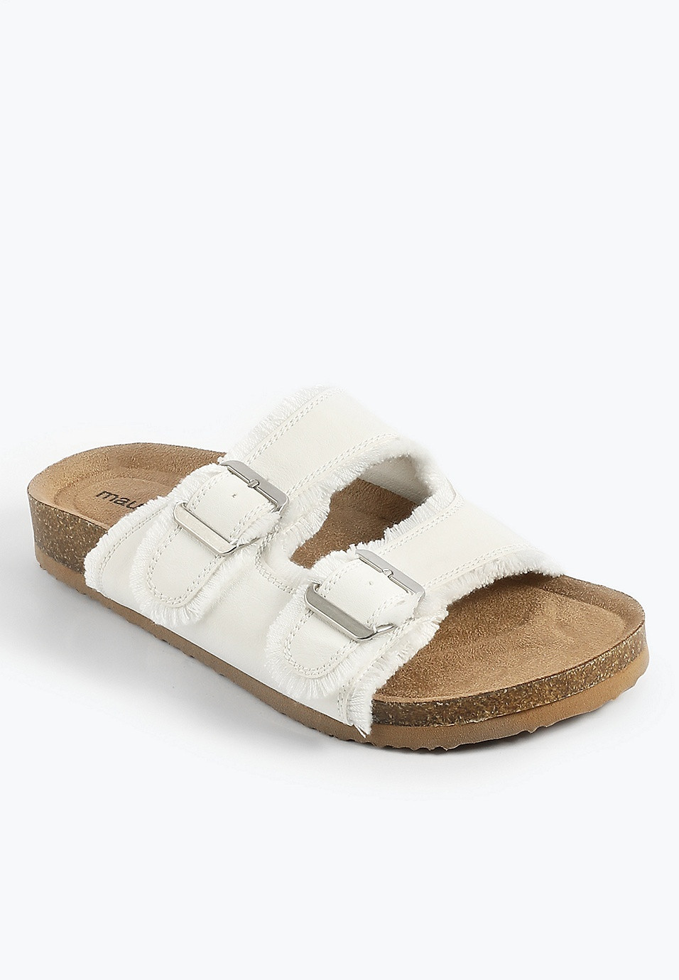 SuperCush Chloe Frayed Two Band Footbed Sandal | Maurices
