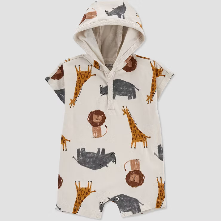 Carter's Just One You® Baby Boys' Safari Romper - Beige | Target