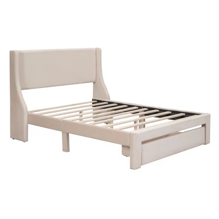 Johnmatthew Storage Upholstered Platform Bed with a Big Drawer | Wayfair North America
