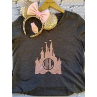 Disney Shirt/Glitter Rose Gold Disney Home Castle Shirt/Disney Family Shirts/Disney Shirts for Women/Castle Shirt/Magic Kingdom/Disney World | Etsy (US)
