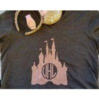 Disney Shirt/Glitter Rose Gold Disney Home Castle Shirt/Disney Family Shirts/Disney Shirts for Women/Castle Shirt/Magic Kingdom/Disney World | Etsy (US)
