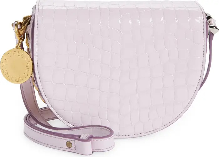 Small Frayme Croc Embossed Faux Leather Shoulder Bag | Nordstrom