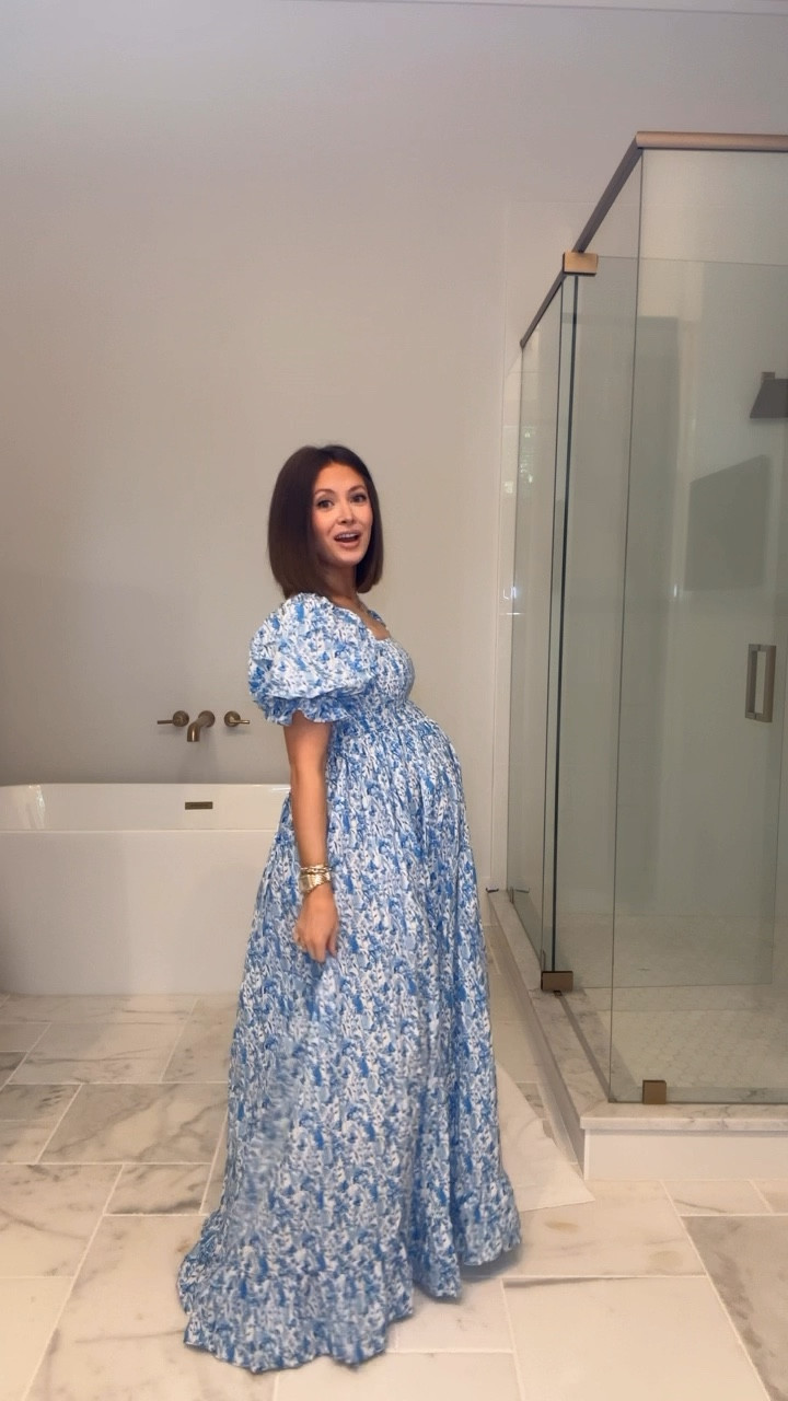 the prettiest maternity dress I’ve ever seen! this brand makes the most versatile and comfortable dresses for the bump, postpartum, and after. wearing a sm/med and think it would also be perfect to wear home from the hospital  

#LTKStyleTip #LTKBump
