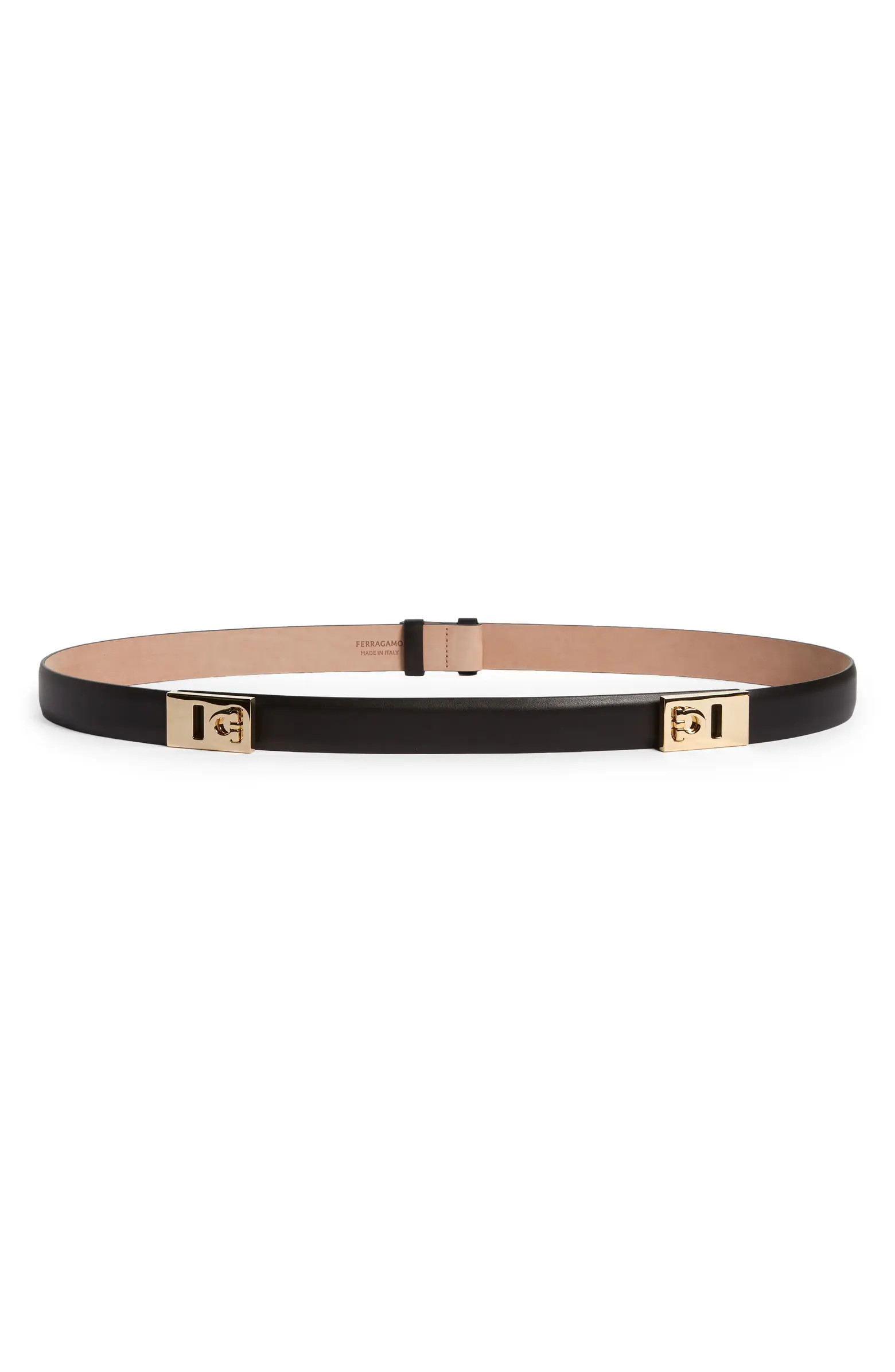 FERRAGAMO Donna Double Gancio Expandable Leather Belt | Nordstrom | Nordstrom