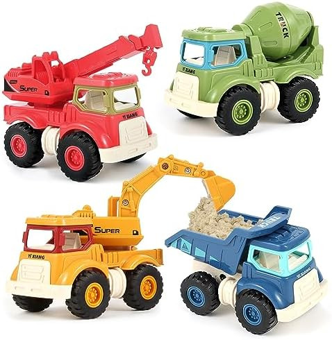 Construction Toys for 2 3 4 5 Years Old Boys Girls Kids Toddlers, Sandbox Excavator Toy Construct... | Amazon (US)