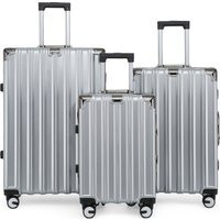 Hardshell Suitcase Robust 8 Wheel Luggage Cabin Case Bag | Debenhams UK