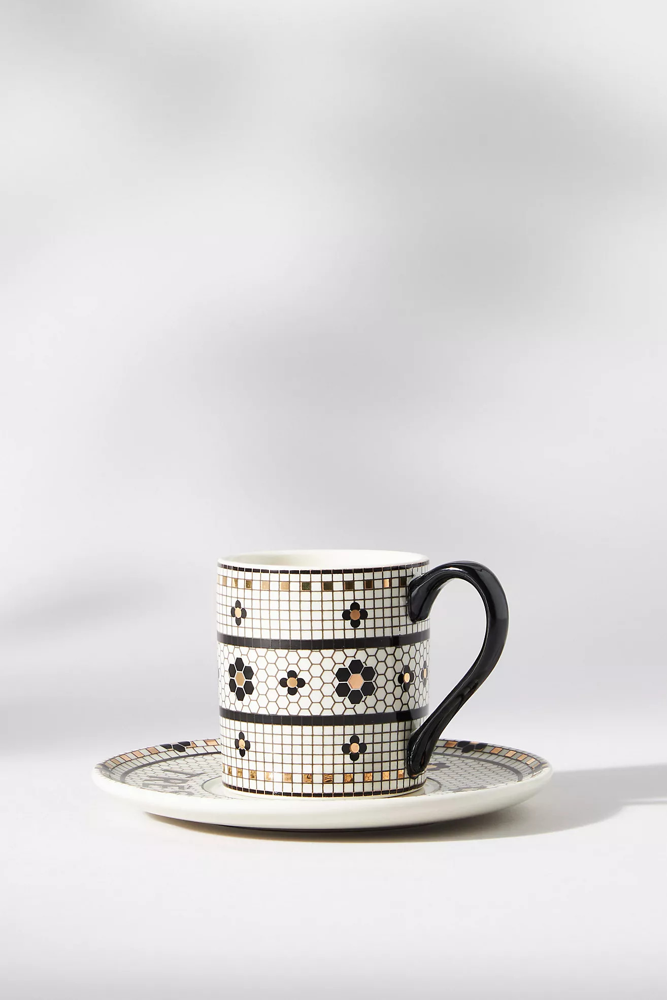 The Bistro Tile Stoneware Espresso Cup & Saucer | Anthropologie (US)