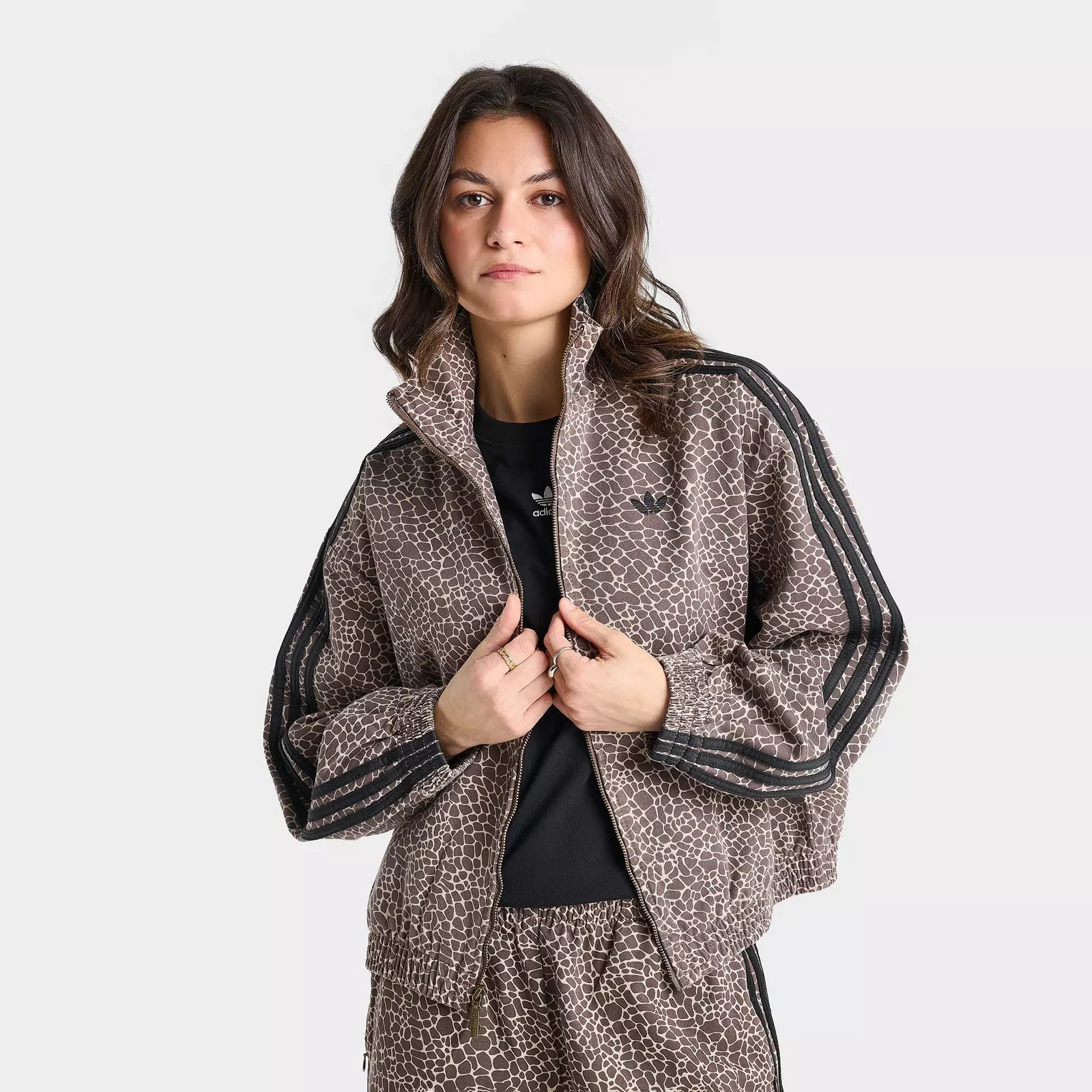 Women's adidas Originals Allover Print Firebird Oversized Track Jacket | Finish Line (US)