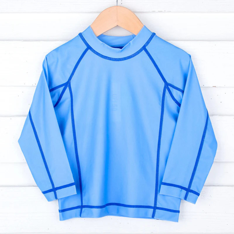Two Tone Blue Rash Guard | Classic Whimsy