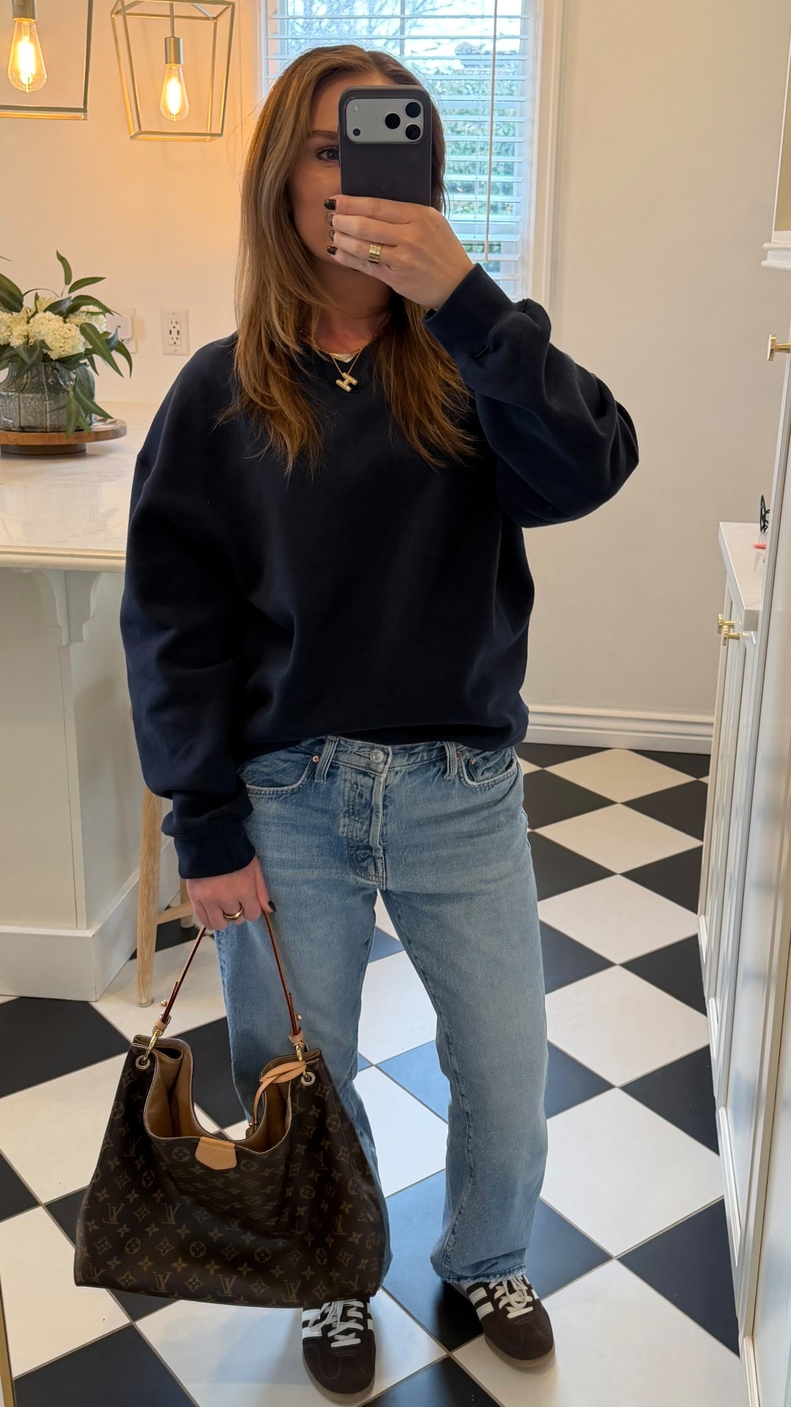 Work from home + errands day ❄️
Snow day uniform: Reformation sweatshirt, Mother jeans, and Adidas. Cozy, comfortable, and easy for getting things done around the house and running out when needed.

#LTKStyle #LTKCasual #LTKDenim #LTKFinds #SnowDayOutfit #ErrandsOutfit #WFHStyle #CasualEveryday #MomStyle #EverydayOutfit #CozyStyle #WeekendOutfit #WinterStyle #AdidasStyle #DenimLooks #Reformation #Adidas #BrownSneakers #Shoes #MotherJeans #BaggyJeans

#LTKWorkwear #LTKootd #LTKPetite