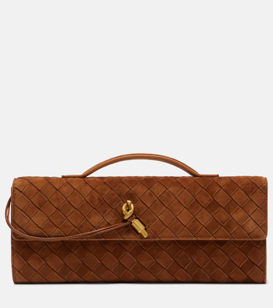 Andiamo Intrecciato suede clutch | Mytheresa (US/CA)