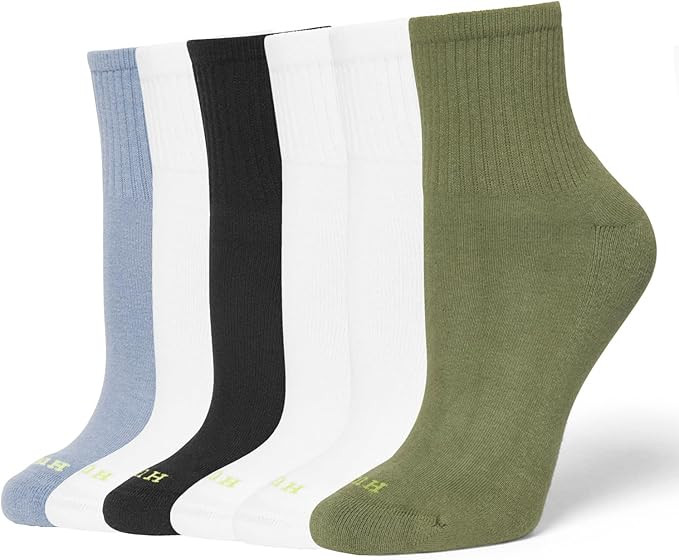 HUE Women's Mini Crew Socks (6-Pack) | Amazon (US)