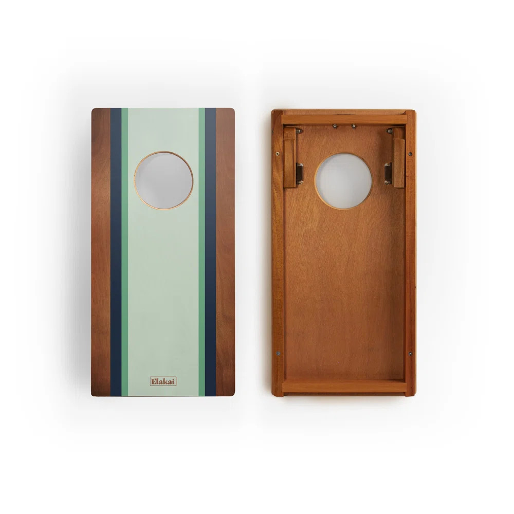 Elakai Solid + Manufactured Wood Foldable Cornhole Set with Carrying Case (Set of 2) | Wayfair North America