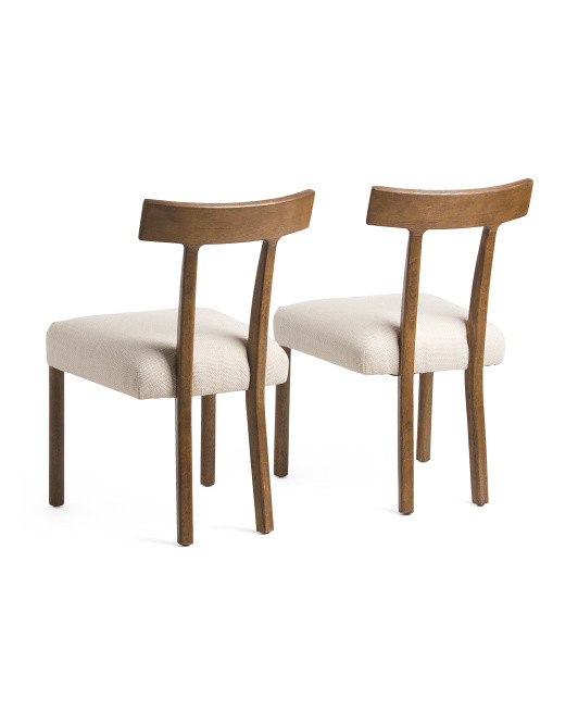 Set Of 2 Levy Dining Chairs In Performance Fabric | TJ Maxx