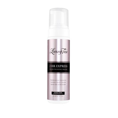 Loving Tan 2 HR Express Self Tanning Mousse, Ultra Dark - Streak Free, Natural, Professional Quality - 5+ Sunless Self Tanner Applications per Bottle, Cruelty Free, Naturally Derived DHA - 6.7 FL Oz | Amazon (US)